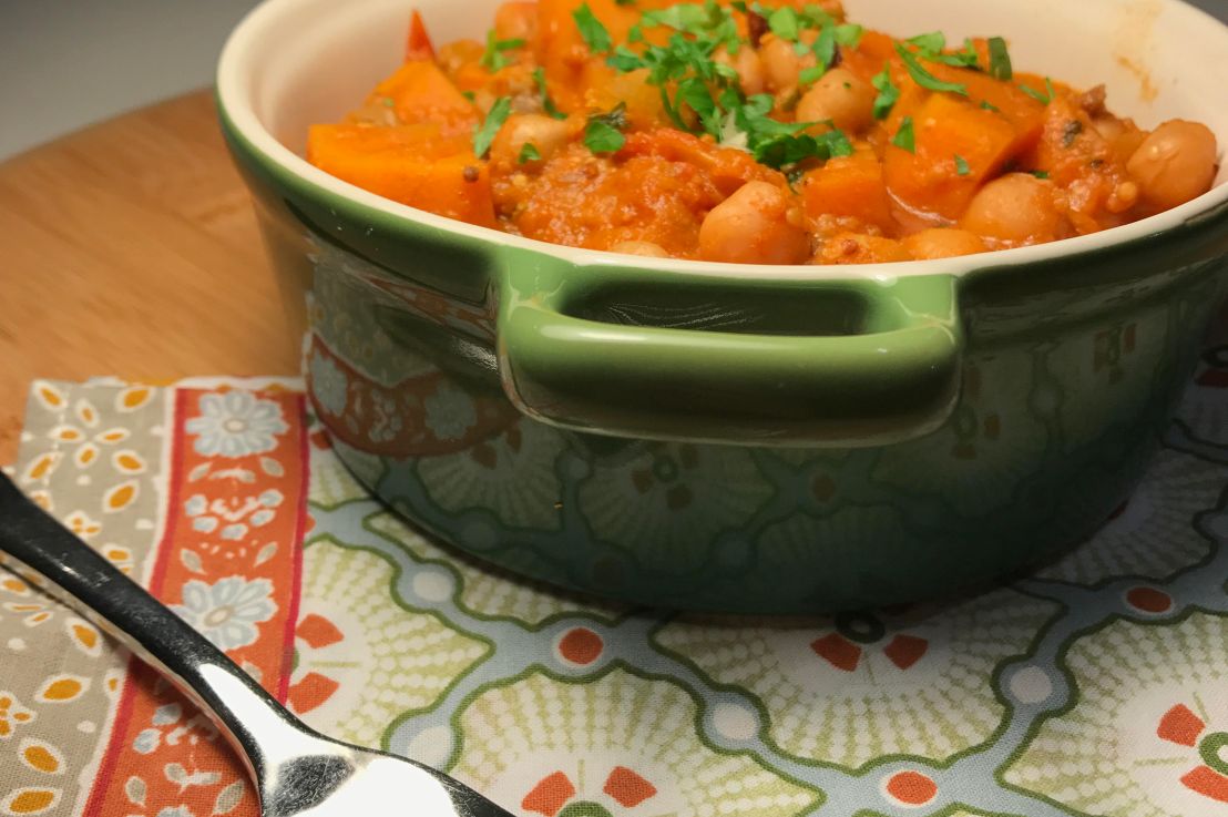Sweet potato and chickpea&nbsp;stroganoff